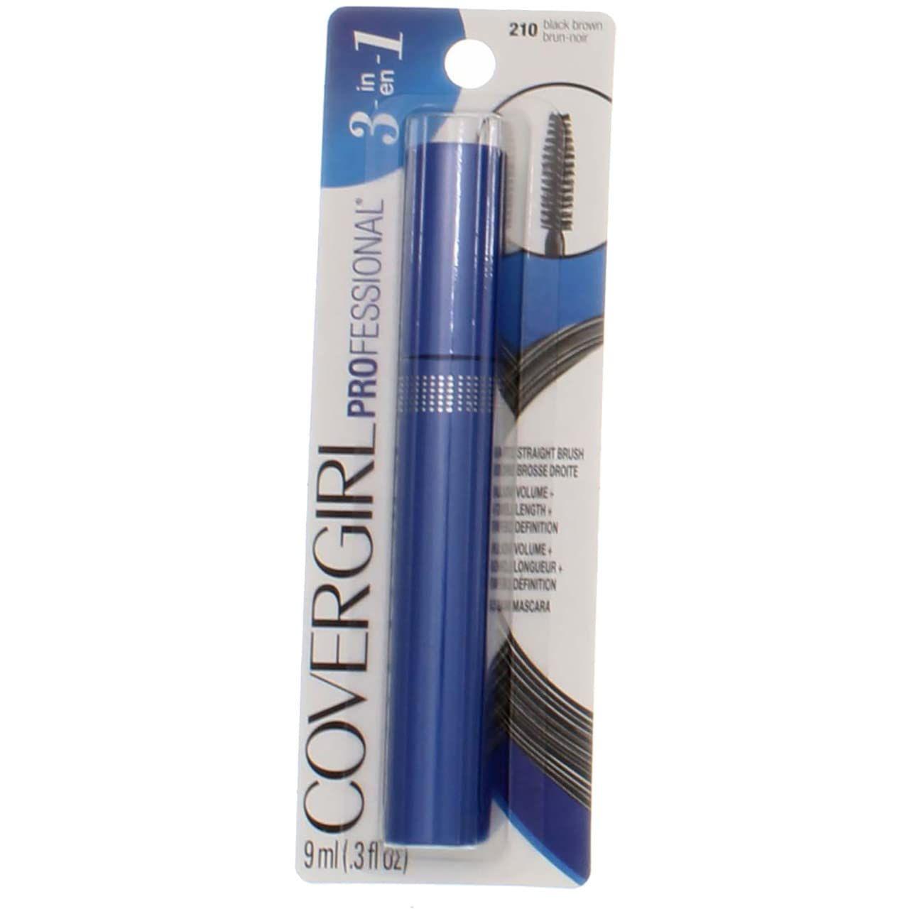 CoverGirl Professional Mascara, 3-in-1, Black Brown 210