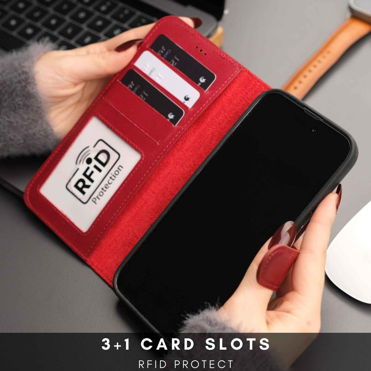 Casper Leather iPhone 14 Wallet Case | MagSafe