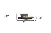 84inches X 87inches  X 40inches 4pc California King Modern Gray High