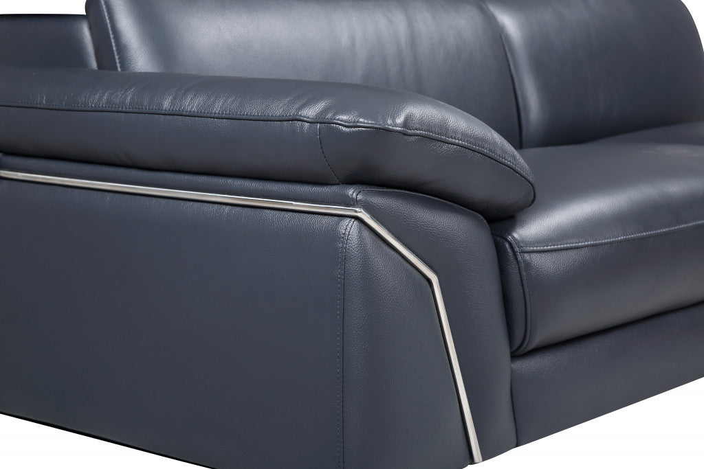 114inchesinches X 67inchesinches  X 39inchesinches Modern Blue Genuine
