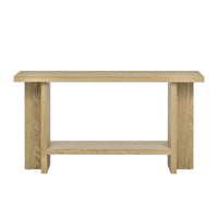 Vintage-Inspired and Ash Wood Veneer ConsoleTable with T-Leg