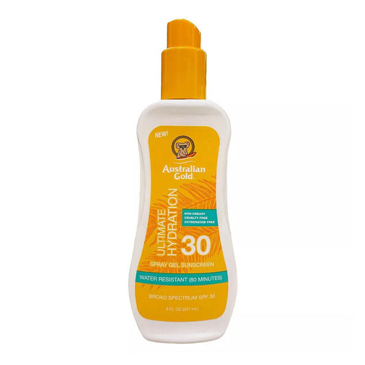 Australian Gold Ultimate Hydration Spray Gel Sunscreen SPF 30 8 Fl Oz