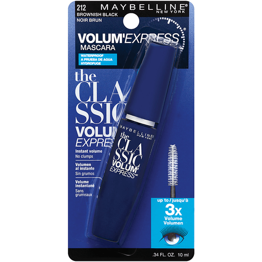 Volum' Express Maybelline Waterproof Mascara, Brownish Black 212 0.34 Oz