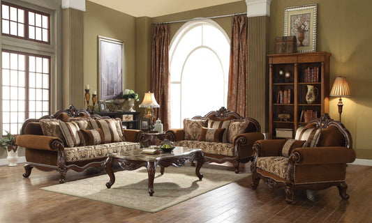 37inches X 69inches X 46inches Fabric Cherry Oak Upholstery Wood
