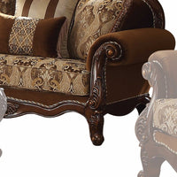 37inches X 69inches X 46inches Fabric Cherry Oak Upholstery Wood