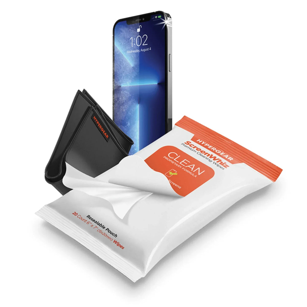 HyperGear ScreenWhiz Screen Cleaning Wipes and Cloth Kit - Trustymall