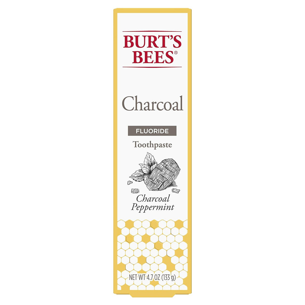 Burt's Bees Charcoal + Whitening Mountain Mint Toothpaste With Fluoride