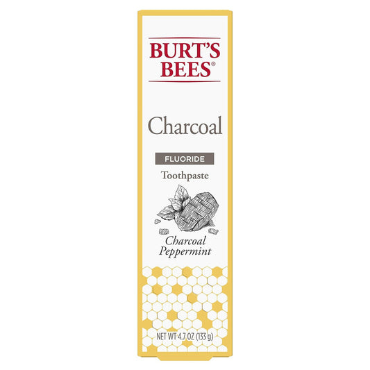 Burt's Bees Charcoal + Whitening Mountain Mint Toothpaste With Fluoride