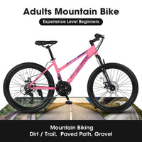 Carpat™ City-Cruizer – 26" Pink Trail Bike for Women & Teens - Trustymall