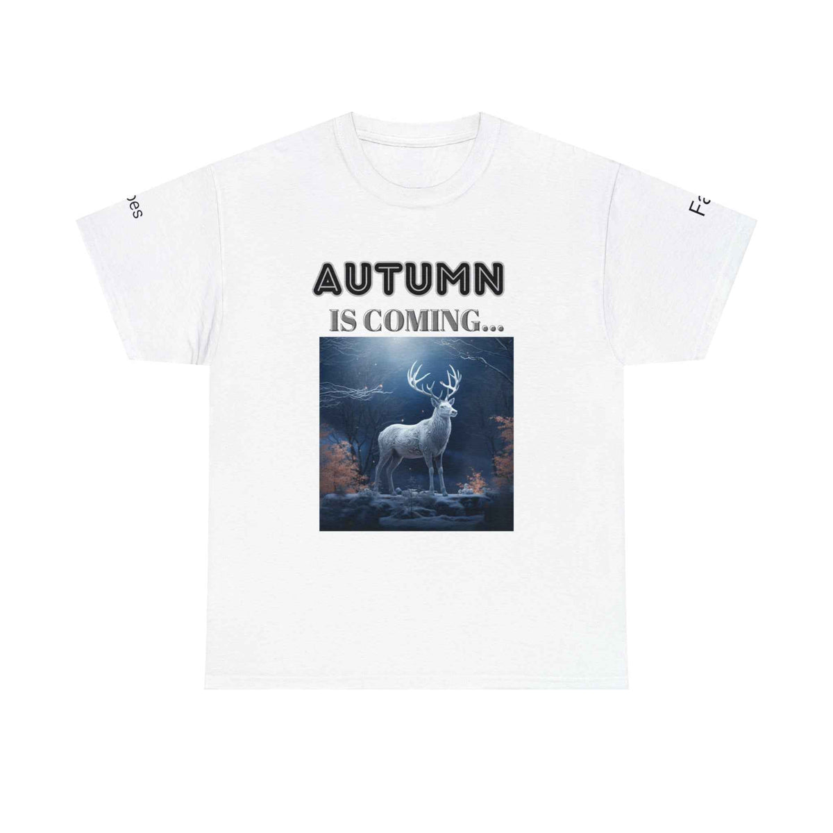 Autumn is coming: Fall Vibes T-shirts | Deer Drinking Brook Leaves Cha