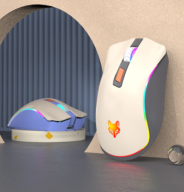 Wireless 2.4G Bluetooth dual-mode mouse rechargeable computer mute office gaming mouse