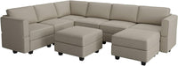 Oversized U Shaped Sectional Sofa With Hidden Storage