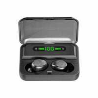 Bluetooth headset worn by person showcasing ergonomic and never-drop design.
