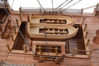 8.25inches x 27.5inches x 26.75inches HMS Surprise