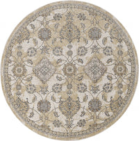 8inchesx11inches Ivory Sand Machine Woven Bordered Floral Vines Indoor