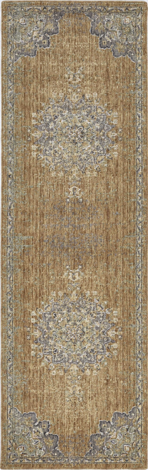 8inchesx11inches Coffee Brown Machine Woven Floral Medallion Indoor