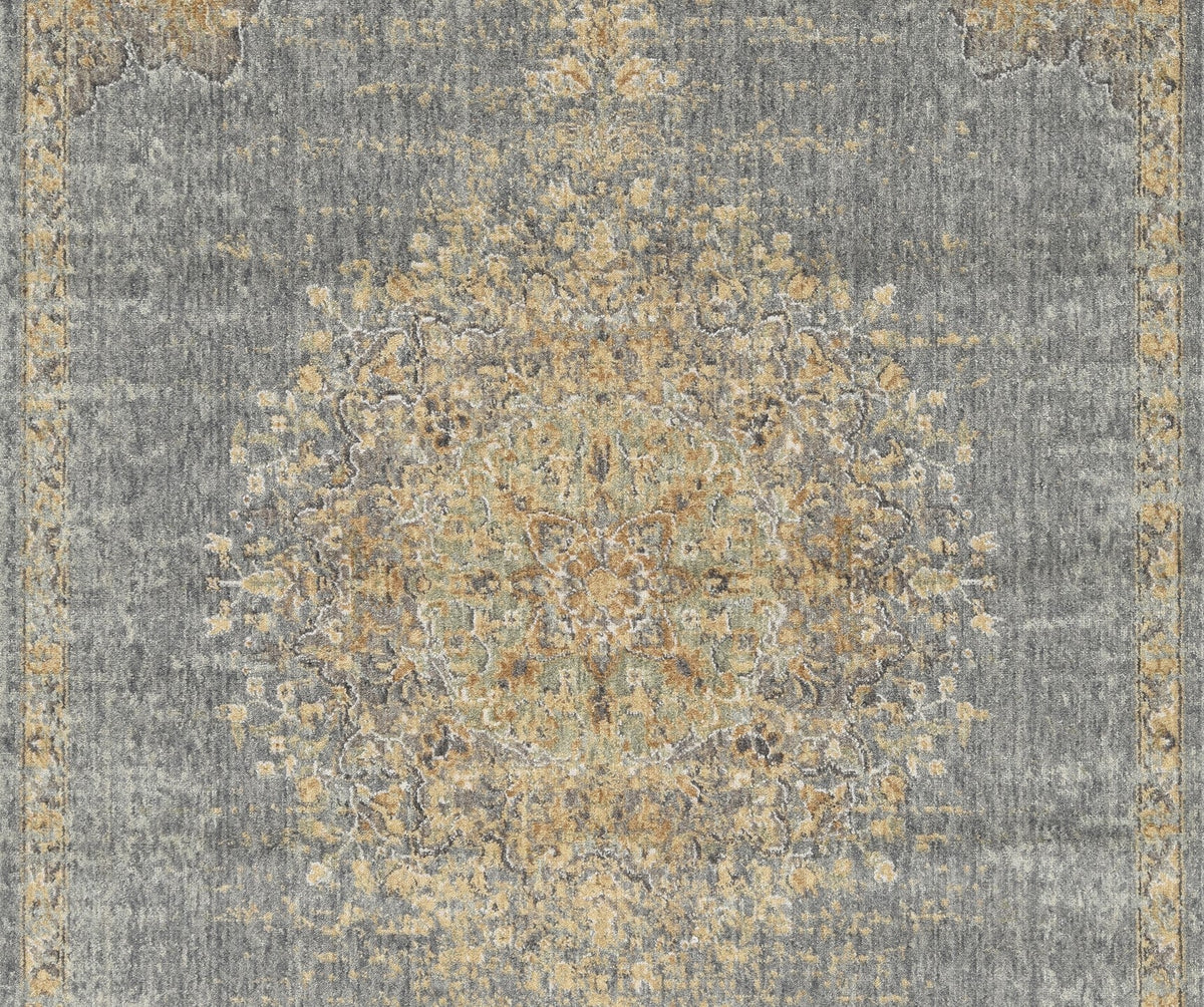 91 X 130 Slate Grey Wool Rug