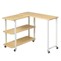 L-Shape 360° Rotating Computer PC Desk Corner Table - Trustymall