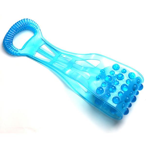 Silicone Dual Sided Back Scrubber Double Chopping Belt Scrubber Washer Bath Cleaning Tools