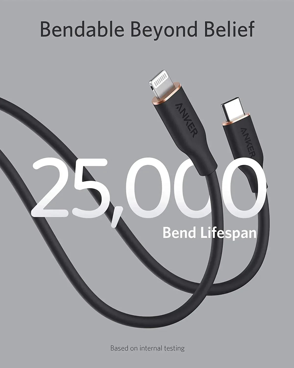 Anker <b>641</b> USB-C to Lightning Cable (Flow, 3 ft Silicone) - Trustymall