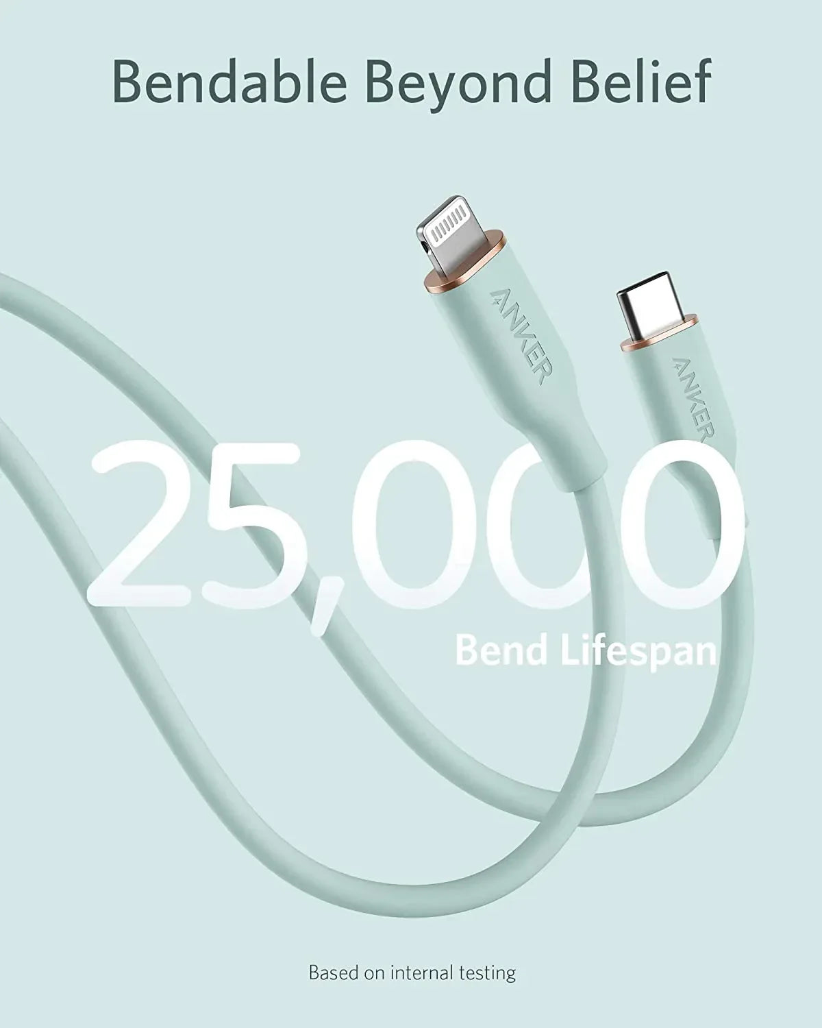 Anker <b>641</b> USB-C to Lightning Cable (Flow, 3 ft Silicone) - Trustymall
