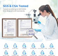 800 GPD无桶反渗透净水器配紫外线杀菌灯-Waterdrop G3P800