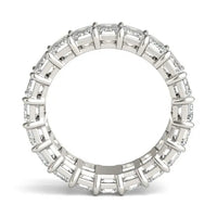 6 1/4 CTW Emerald Lab Grown Diamond Couture Classic Eternity Ring 14K