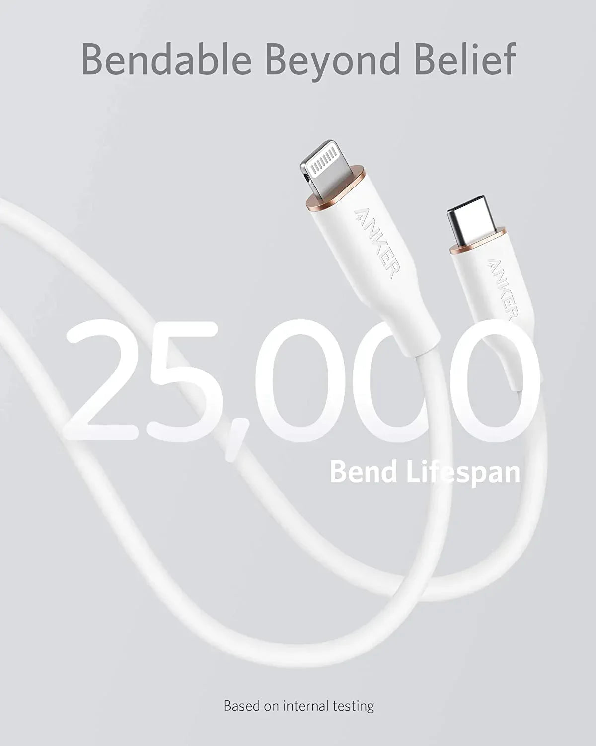 Anker <b>641</b> USB-C to Lightning Cable (Flow, 3 ft Silicone) - Trustymall