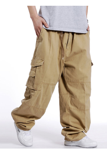 Plus Size Multi-Pocket Casual Wide Leg Pants