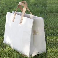 Box Tote Bag Canvas and Leather - Trustymall