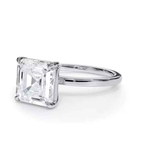 AGI Certified 3 CTW Lab Grown Diamond Solitaire Engagement Ring – G-VS
