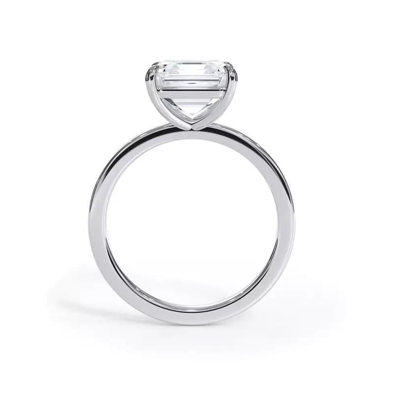 AGI Certified 2 CTW Lab-Grown Emerald Cut Diamond Solitaire Engagement