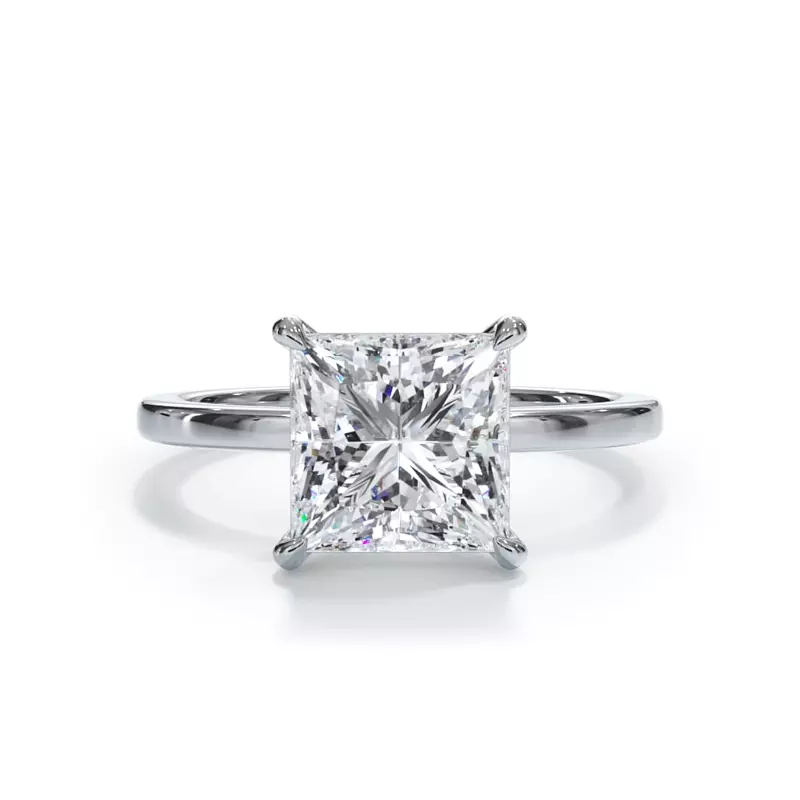 AGI Certified 2 CTW Lab-Grown Emerald Cut Diamond Solitaire Engagement