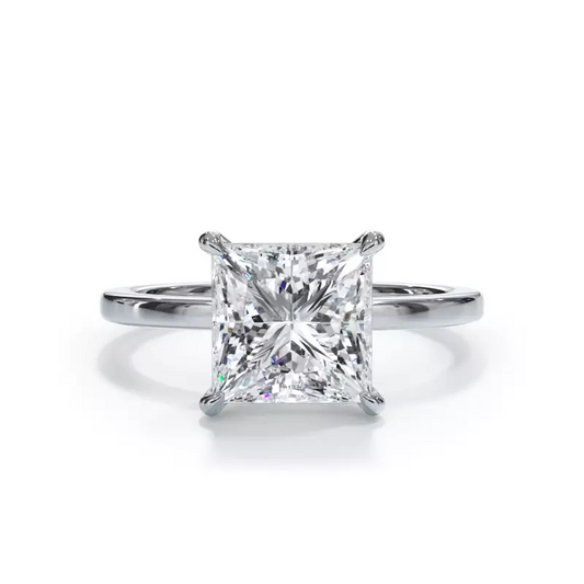 AGI Certified 2 CTW Lab-Grown Emerald Cut Diamond Solitaire Engagement