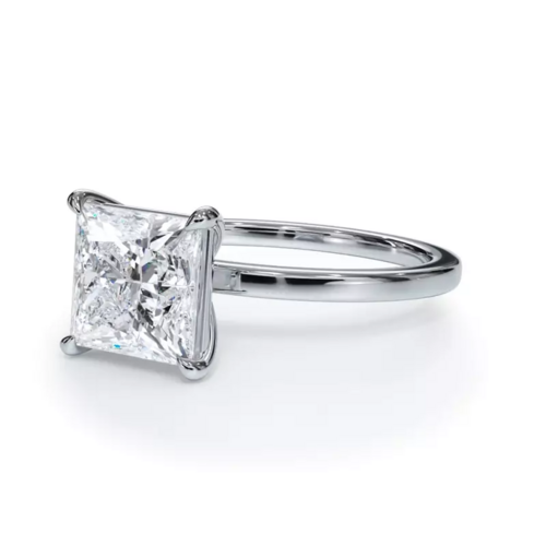 AGI Certified 3 CTW Lab Grown Diamond Solitaire Engagement Ring – G-VS