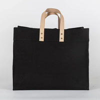 Box Tote Bag Canvas and Leather - Trustymall