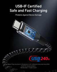 Anker Prime USB-C to USB-C Cable (240W, Upcycled-Braided) - Trustymall