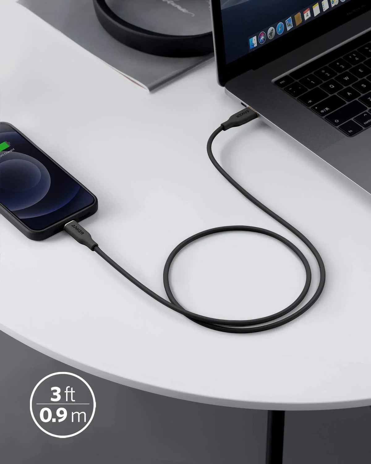 Anker <b>641</b> USB-C to Lightning Cable (Flow, Silicone) - Trustymall