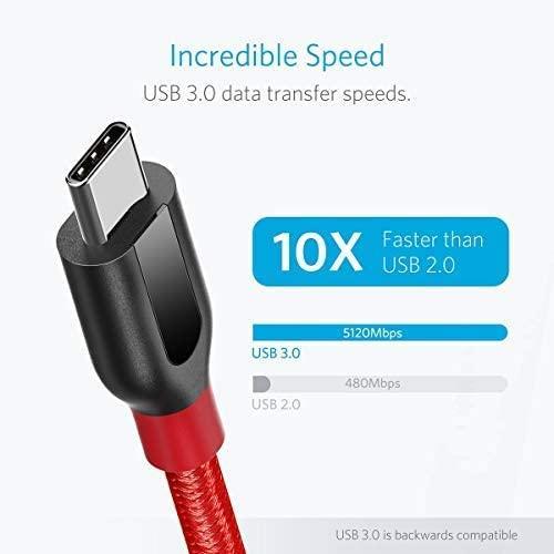 Anker <b>Powerline+</b> USB C to USB 3.0 Cable (3 ft, 6 ft) - Trustymall