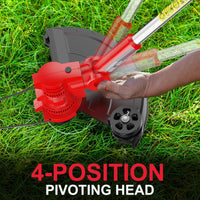 40V String Trimmer with adjustable handle and 13-inch cutting diameter head