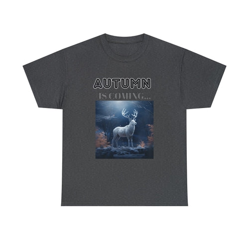 Autumn is coming: Fall Vibes T-shirts | Deer Drinking Brook Leaves Cha