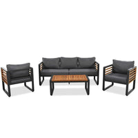 Large Size 4-pieces Outdoor Furniture sofa for 5 Person Conversation