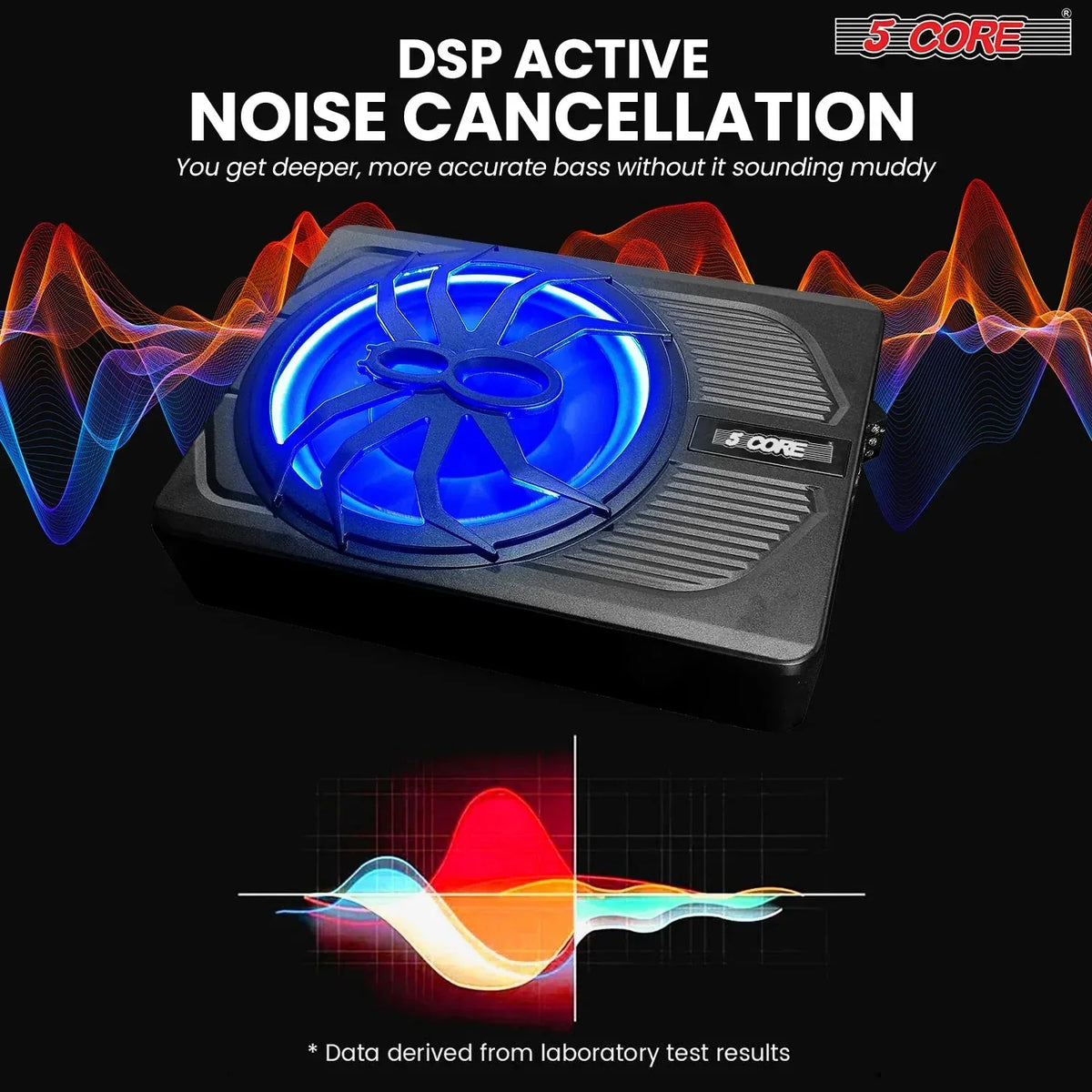 5Core 10 Inch Slim under Seat Car Audio Subwoofer 800W Built in - Trustymall