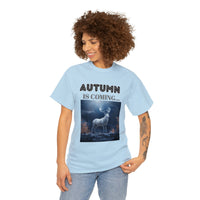 Autumn is coming: Fall Vibes T-shirts | Deer Drinking Brook Leaves Cha