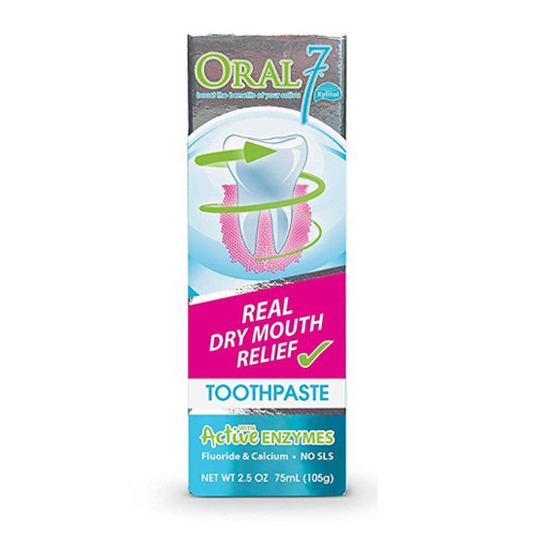 Oral 7 Dry Mouth Moisturizing Toothpaste Containing Enzymes, 2.5 Oz