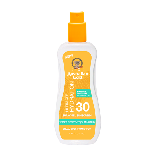 Australian Gold Spray Gel Sunscreen SPF 30, Clear 8 Oz