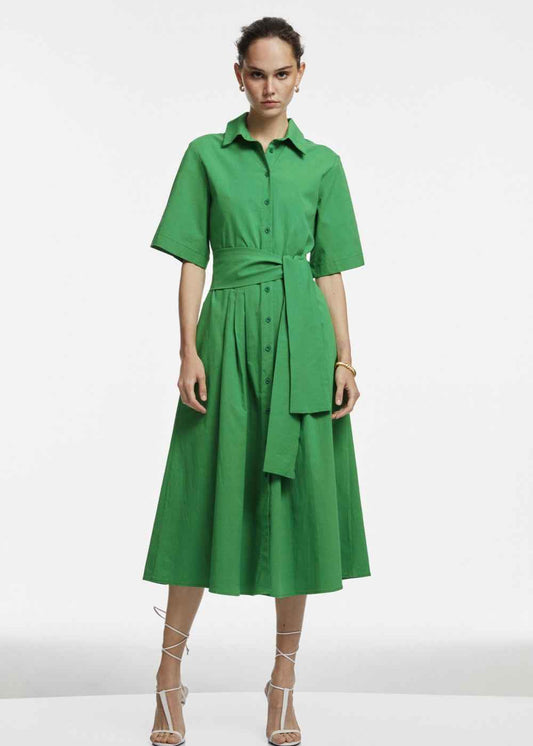Green Midi Shirt Dress