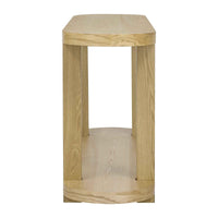Modern Minimalist Ash Veneer Entryway Table with Streamlined Desktop