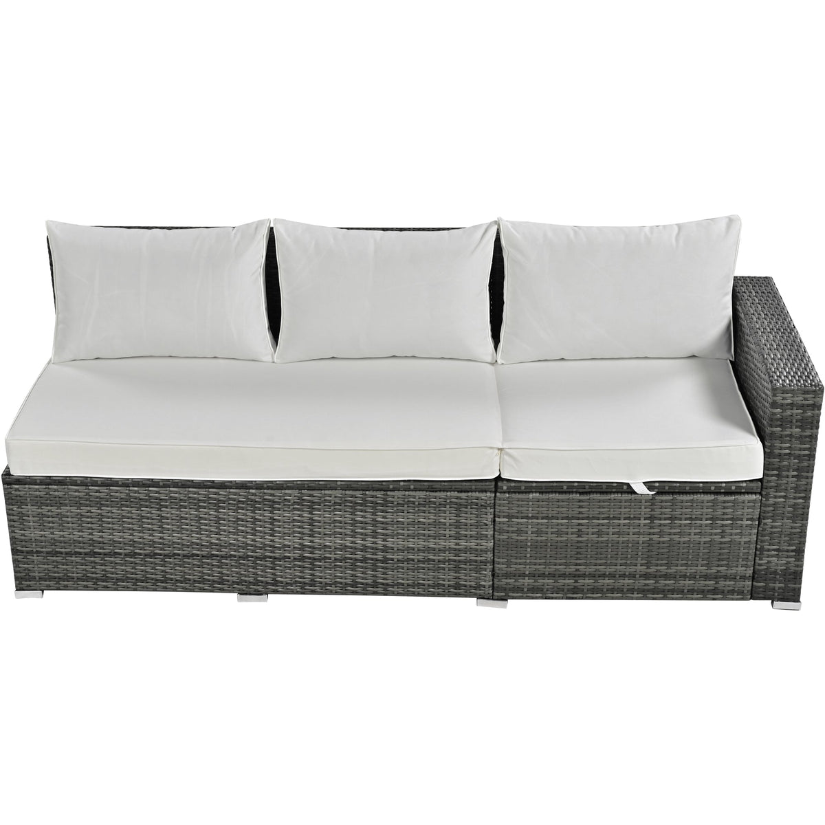 Outdoor 6-Piece All Weather PE Rattan Sofa Set, Garden Patio Wicker