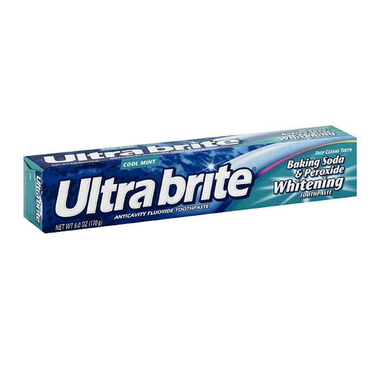 Ultra Brite Toothpaste, Anticavity Fluoride, Baking Soda & Peroxide Whitening, Cool Mint 6 Oz
